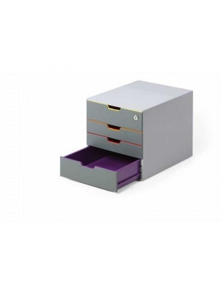 DURABLE Блок из 4-х лотков закрытый Varicolor