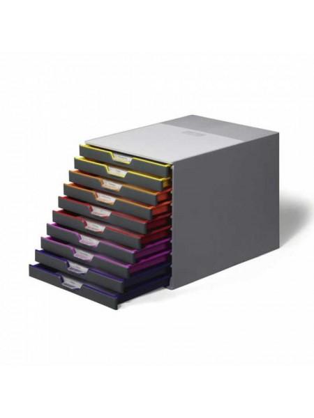 DURABLE Блок из 10-ти лотков закрытый Varicolor