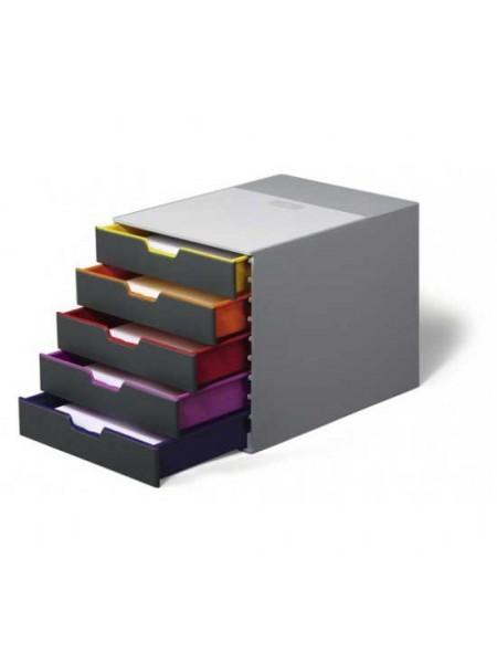 DURABLE Блок из 5-ти лотков закрытый Varicolor