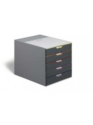 DURABLE Блок из 5-ти лотков закрытый Varicolor