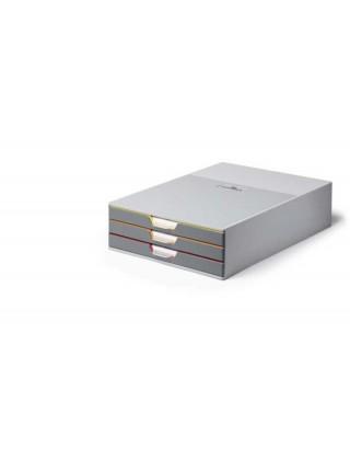 DURABLE Блок из 3-х лотков закрытый Varicolor
