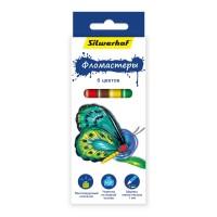 SILWERHOF Фломастеры  6 цв. Бабочки (1 мм)