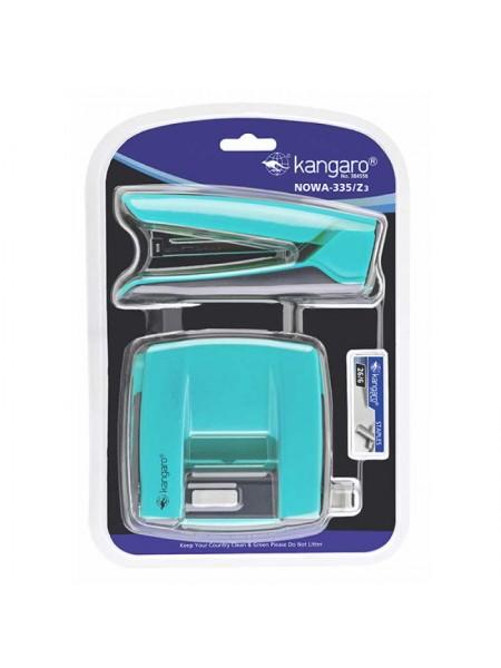 KANGARO Набор канцелярский Nowa 335/Z3 дырокол + степлер + скобы 26/6