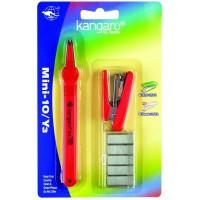 KANGARO Скобосшиватель №10 HS-Mini 10 (до10 листов) + скобы №10 + скоборасшиватель SR-100, блистер