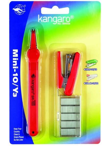 KANGARO Скобосшиватель №10 HS-Mini 10 (до10 листов) + скобы №10 + скоборасшиватель SR-100, блистер KANGARO Скобосшиватель №10 HS-Mini 10 (до10 листов) + скобы №10 + скоборасшиватель SR-100, блистер