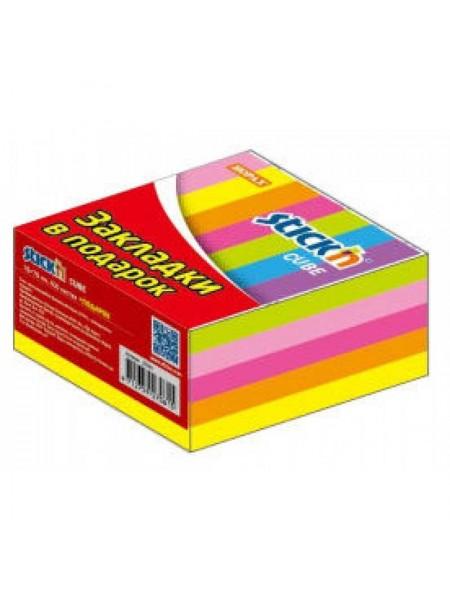 HOPAX Стикеры 75х75мм, 400л, 5 цветов неон, + закладки в подарок HOPAX Стикеры 75х75мм, 400л, 5 цветов неон, + закладки в подарок