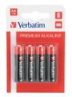 Verbatim Батарея AA Alkaline LR06, 4шт, блистер