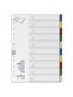 DURABLE Разделители пластиковые, цветные, ф.А4, 10 отделений