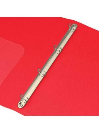 БЮРОКРАТ Папка на 4-х кольцах, 27 мм, A4 пластик 0.7мм, внутренний и торцевой карманы