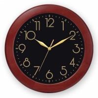 TROYKA Часы настенные 11162180 коричневые, деревянный корпус