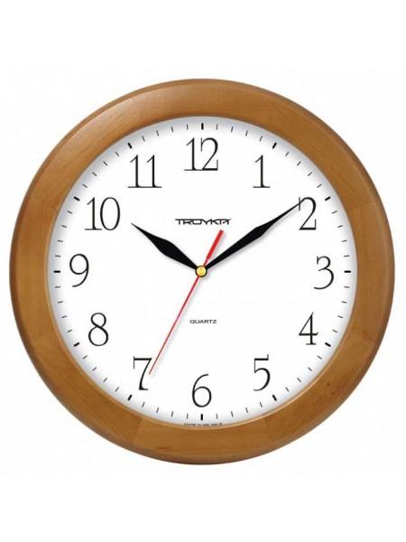 TROYKA Часы настенные 11161113 коричневые, деревянный корпус TROYKA Часы настенные 11161113 коричневые, деревянный корпус