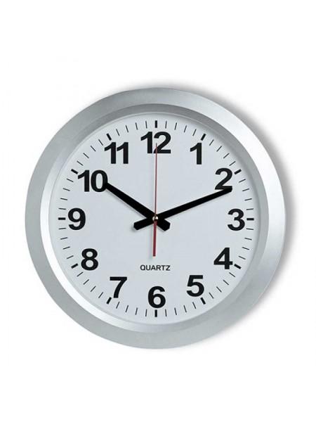 Mid Ocean Brands Часы настенные "Champ" серебристые, пластиковый корпус Mid Ocean Brands Часы настенные "Champ" серебристые, пластиковый корпус