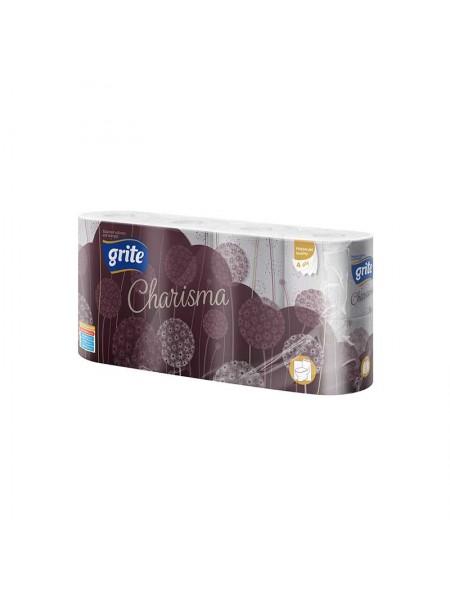 Туалетная бумага 4-х слойная GRITE Charisma, (8 шт в упак)