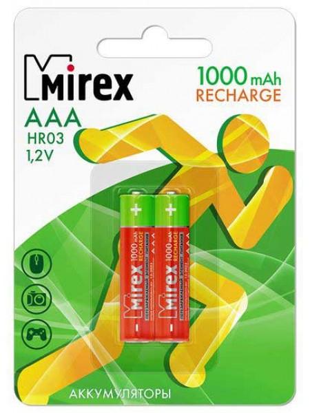 MIREX Аккумулятор  АAА 1000 мАч NiMH (блистер по 2 шт.)