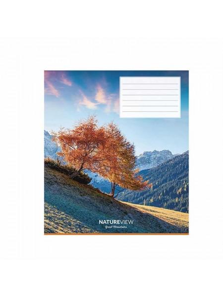 Школярик Тетрадь А5, 12 л. на скобе "Nature View", линейка