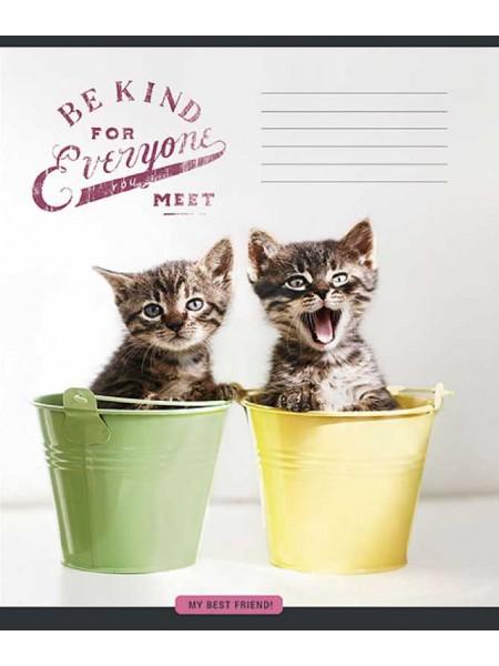 Школярик Тетрадь А5, 18 л. на скобе "My best Friend", клетка