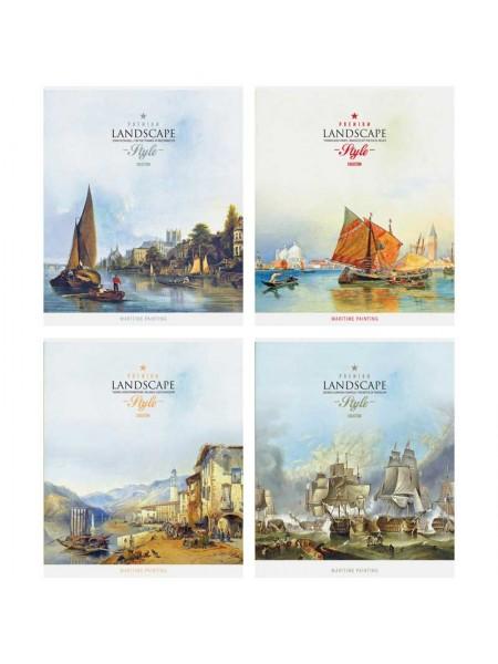 ArtSpace Тетрадь А5, 48 листов, клетка, "Винтаж. Пейзажи", эконом