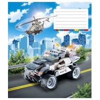 Школярик Тетрадь А5, 12 л. на скобе "Vehicle", линейка