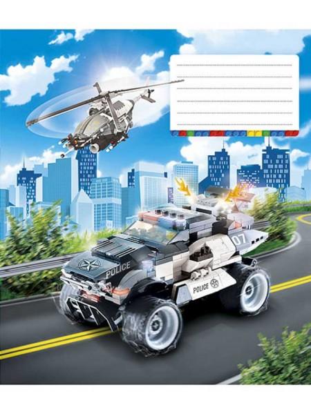 Школярик Тетрадь А5, 12 л. на скобе "Vehicle", линейка