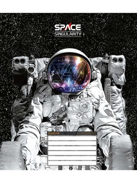 Школярик Тетрадь А5, 12 л. на скобе "Space", клетка