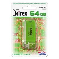Mirex 64Gb USB 3.0 FlashDrive CHROMATIC GREEN