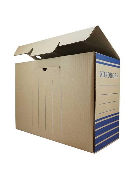 KOROBOFF Короб архивный из бурого гофрокартона ширина 200 мм KOROBOFF Короб архивный из бурого гофрокартона ширина 200 мм