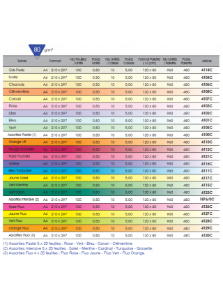 Бумага цветная "Trophée",  80 г/м , ф.А4, 100л, интенсивные тона Бумага цветная "Trophée",  80 г/м , ф.А4, 100л, интенсивные тона