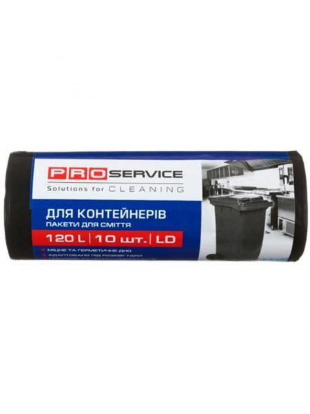PROservice Мешки для мусора 120 литров 10 штук, 32мкм, 70*105 см, черные PROservice Мешки для мусора 120 литров 10 штук, 32мкм, 70*105 см, черные