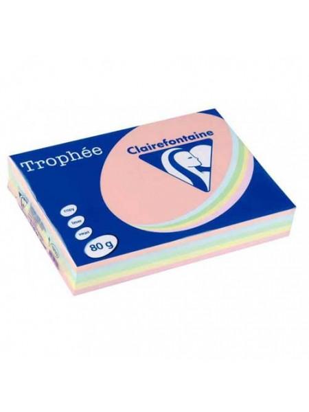 Набор цветной бумаги "Trophée", пл. 80г/м2, ф.А4, 500л, пастельные тона Набор цветной бумаги "Trophée", пл. 80г/м2, ф.А4, 500л, пастельные тона