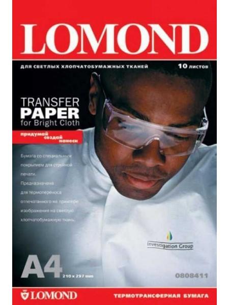 LOMOND Бумага термотрансферная А4 (210 х 297)  50л. для светлых тканей, для струйной печати LOMOND Бумага термотрансферная А4 (210 х 297)  50л. для светлых тканей, для струйной печати