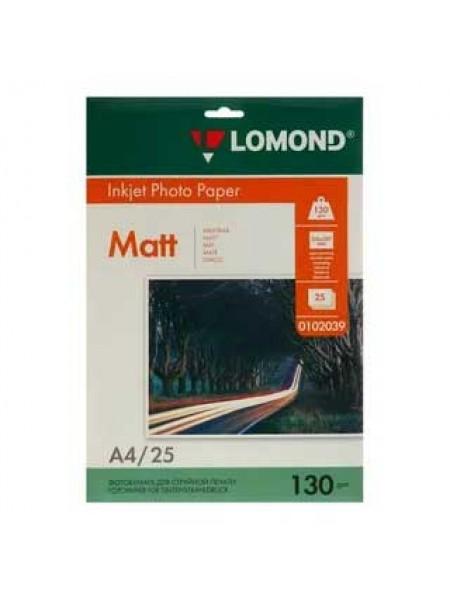LOMOND Фотобумага матовая А4 (210 х 297) 130 г/м  25л. двусторонняя LOMOND Фотобумага матовая А4 (210 х 297) 130 г/м  25л. двусторонняя
