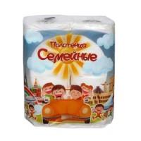 Полотенца бумажные "Семейные" двухслойные (2 шт в упак)