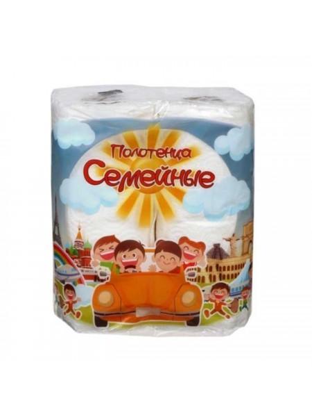 Полотенца бумажные "Семейные" двухслойные (2 шт в упак) Полотенца бумажные "Семейные" двухслойные (2 шт в упак)