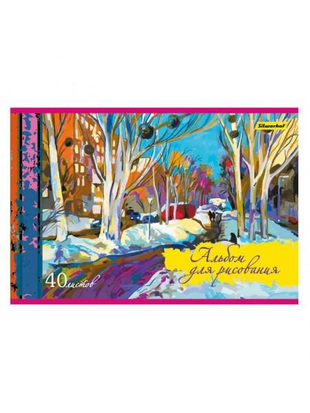 SILWERHOF Альбом для рисования А4 40 л., скрепка SILWERHOF Альбом для рисования А4 40 л., скрепка