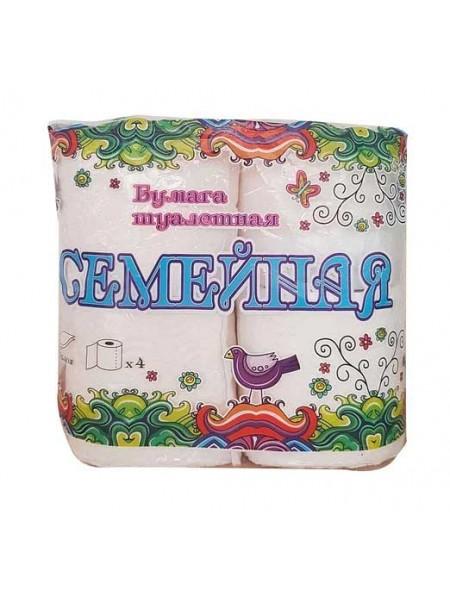 Туалетная бумага 2-х слойная Семейная, (4 шт в упак)