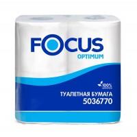 Туалетная бумага 2-х слойная FOCUS Optimum 22 м, (4 шт в упак)