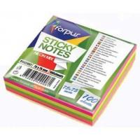 FORPUS Стикеры 75х75мм, 100л, 4 цвета, неон