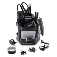 SILWERHOF Настольный органайзер, 16 предметов, вращающийся, черный