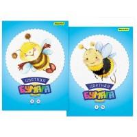 SILWERHOF Бумага цветная 8цветов/16л. A4 50г/м2 Пчелки