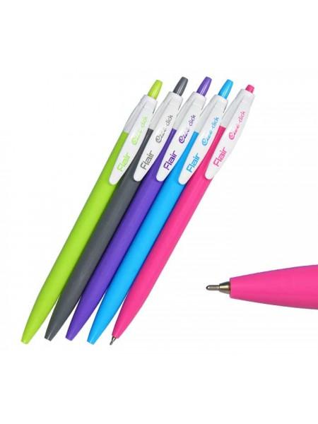 Flair Ручка шариковая автоматическая EZEE CLICK, синий стержень на масляной основе Flair Ручка шариковая автоматическая EZEE CLICK, синий стержень на масляной основе