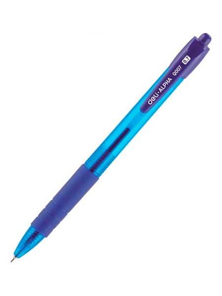 DELI Ручка шариковая автоматическая, синий стержень на масляной основе, ALPHA DELI Ручка шариковая автоматическая, синий стержень на масляной основе, ALPHA
