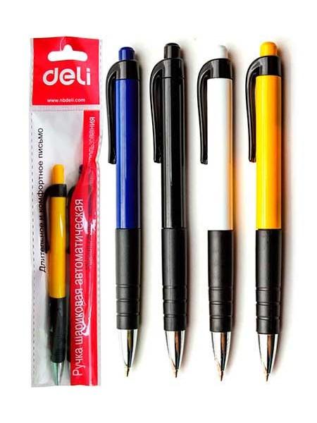 DELI Набор ручек шариковых, автоматических, 2 шт в блистере, 6505 DELI Набор ручек шариковых, автоматических, 2 шт в блистере, 6505