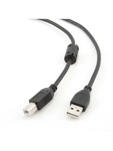 Cablexpert Кабель для принтера USB2.0 AM-BM 4.5м экран, феррит.кольцо, черный, пакет Cablexpert Кабель для принтера USB2.0 AM-BM 4.5м экран, феррит.кольцо, черный, пакет