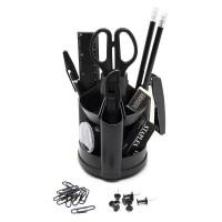 SILWERHOF Настольный органайзер, 13 предметов, вращающийся, черный