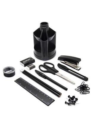 SILWERHOF Настольный органайзер, 13 предметов, вращающийся, черный