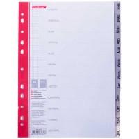 Berlingo Разделители пластиковые, январь-декабрь, ф.А4, цвет серый