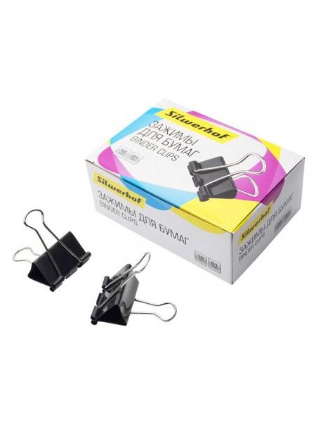 SILWERHOF Зажимы для бумаг 50 мм, черный SILWERHOF Зажимы для бумаг 50 мм, черный