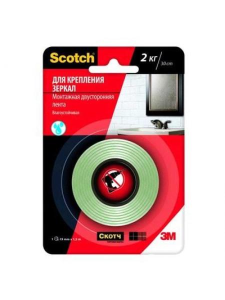 3М Scotch Лента клейкая для крепления зеркал 19 мм*1,5 м
