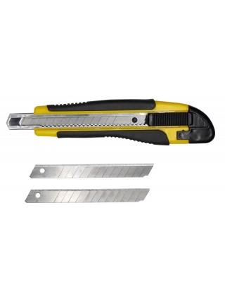 SILWERHOF Нож канцелярский 9мм, усиленный, с 2-мя запасными лезвиями SILWERHOF Нож канцелярский 9мм, усиленный, с 2-мя запасными лезвиями