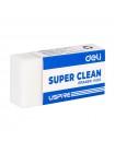 DELI Ластик SUPER CLEAN Н222, 45x22.5x10.5мм, материал ЭКО-ПВХ, белый